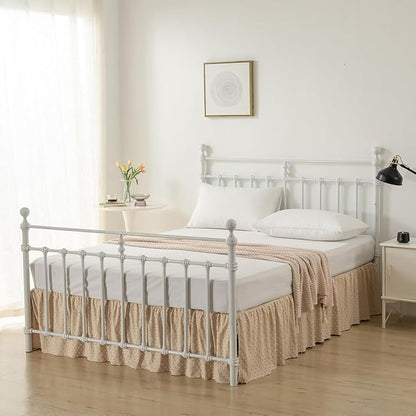 Tufted Dot Bed Skirt Full Size, Ruffled Bed Skirt - Image 7