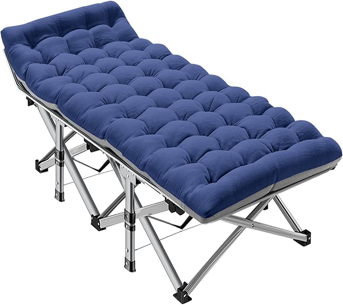 ABORON Camping Cot for Adult 28" Extra Wide, Heavy-Duty 1200D Oxford Cot for by ABORON