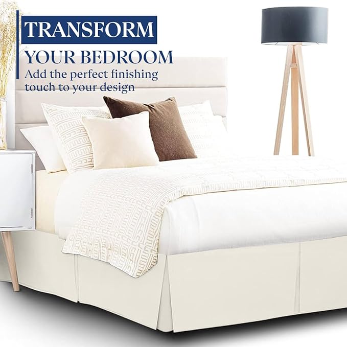 SKY BEDDINGS Luxury Pleated Queen Bed Skirt - Image 2