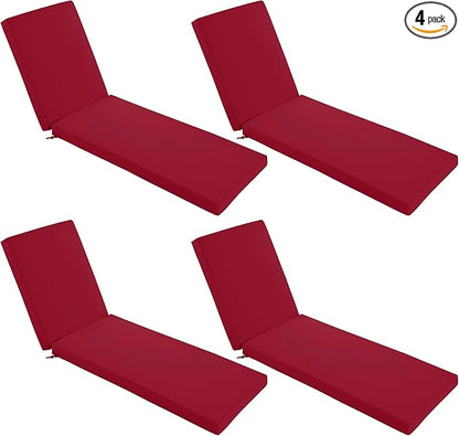 Chaise Lounge Cushions Outdoor Set of 4 by SUMMSUN