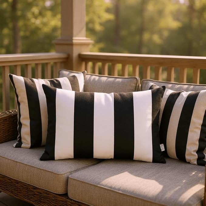 RSH DECOR: Lumbar Throw Pillows Set of 2 | 20” x 12" | All-Weather Spun Fabric - Image 2