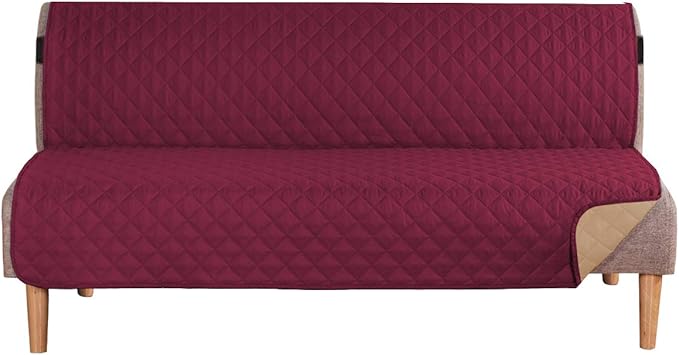 H.VERSAILTEX Reversible Futon Cover Water Repellent Armless Sofa Slipcover by HVERSAILTEX