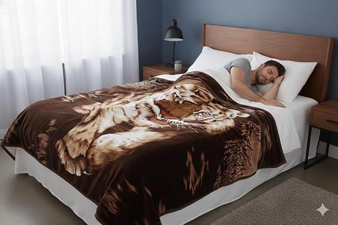 Tiger Animal Print Blanket 5.3 Lbs - Image 7