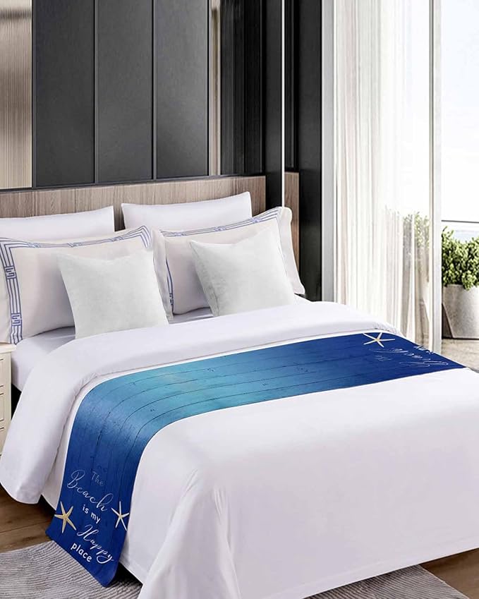 Happy Beach Place Marine Starfish Bed Runners - Image 2