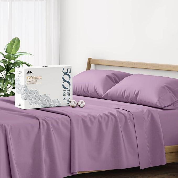 Mayfair Linen 500 Thread Count 100% Cotton Sheets King Size Bed Set by MayfairLinen