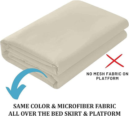 SKY BEDDINGS - Queen Size Ruffled Bed Skirt - 16 Inch Drop Dust Ruffle Bed - Image 5