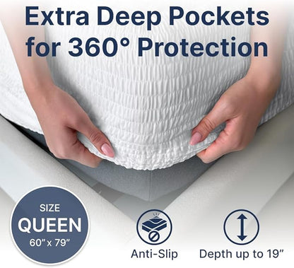 PAULATO BY GA.I.CO Queen Waterproof Mattress Protector – Mattress Cover - Image 6