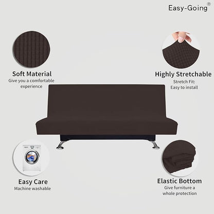 Easy-Going Stretch Futon Slipcover Armless Sofa Cover Furniture Protector - Image 3