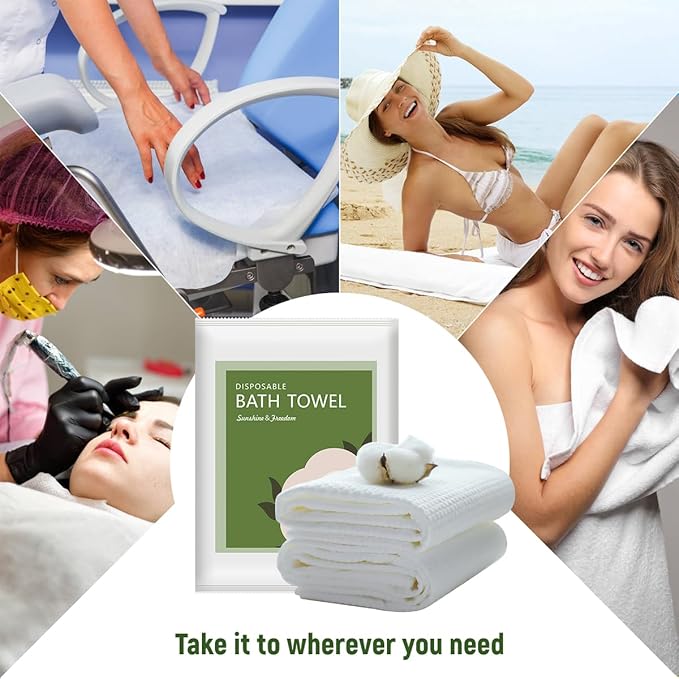 Disposable Bath Towels, 25 Pack 55" x 27.5" Ultra-Soft and Quick Dry Bath Towel - Image 6