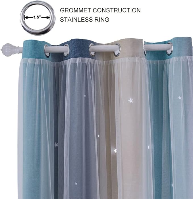 Ombre Rainbow Blackout Curtains - Image 2