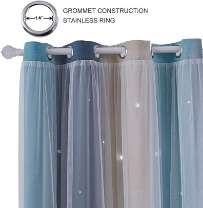 Ombre Rainbow Blackout Curtains - Image 2