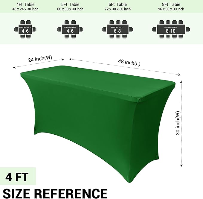 Obstal 4Ft Stretch Spandex Table Cover - Image 4