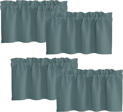 NICETOWN Window Valances for Living Room 4 Panels Rod Pocket Light Blocking by NICETOWN