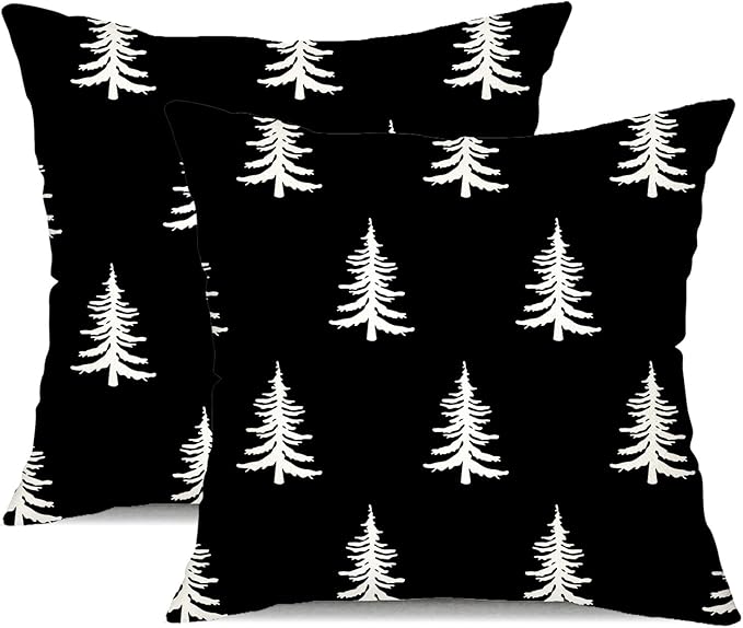 DFXSZ Christmas Pillow Covers 18x18 inch Set of 2 Christmas Tree Decorative by DFXSZ