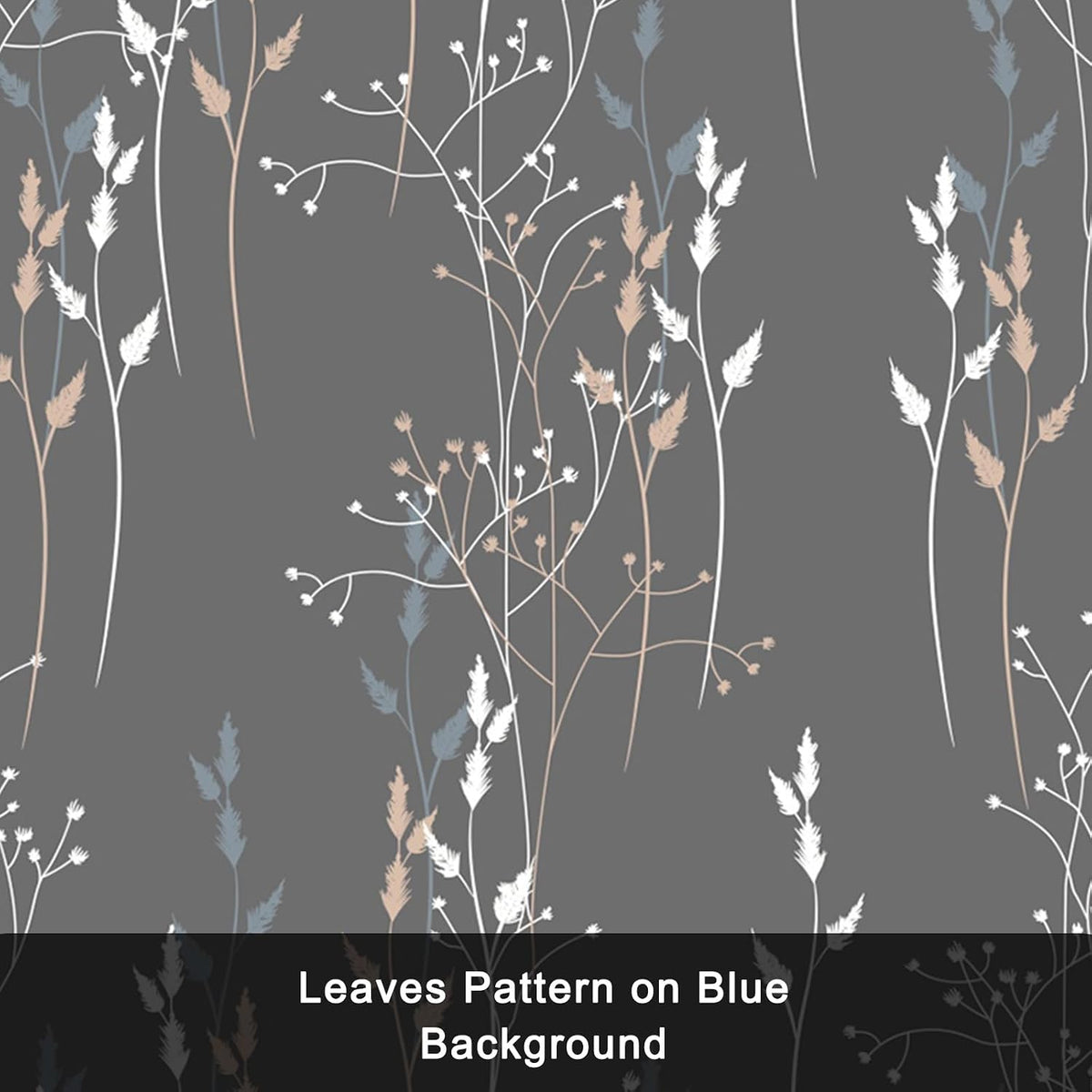 gray leaves blackout curtains 63 inch length, room on a desk or shelf