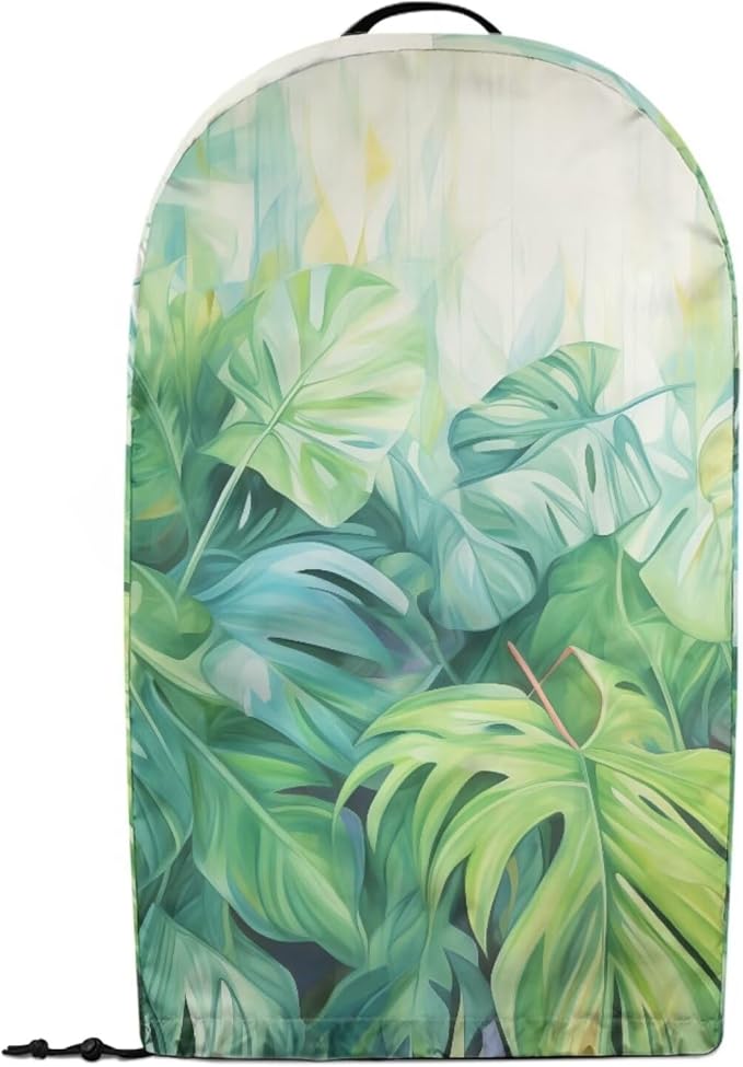 Green Palm Leaf Print Blender Dust Cover - Image 2