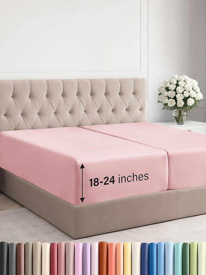 Extra Deep Split King Fitted Sheet by CGKUnlimited