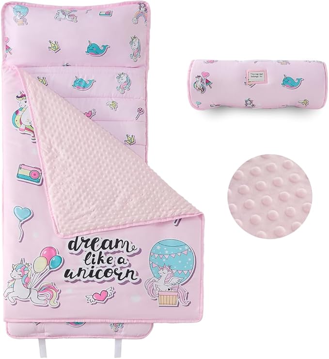 beeweed Toddler Nap Mat, Rollup Design Kid Sleeping Mat by beeweed