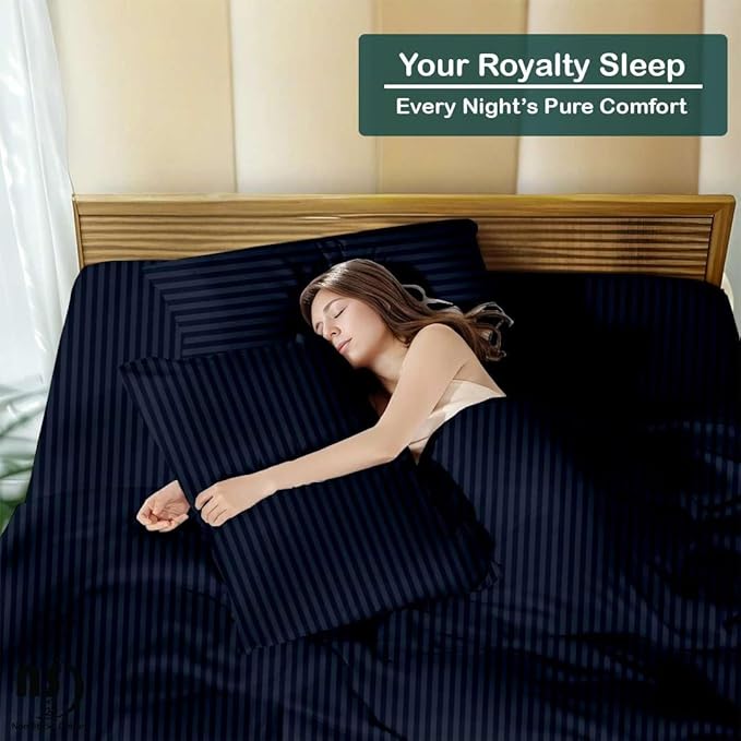 NON Sticky cotton Queen Size Sleeper Sofa Sheets, 4 Piece Egyptian Cotton Bed - Image 5