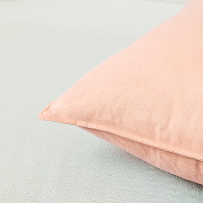 Fancy Homi 22x22 Pillow Covers, Super Soft Faux Suede Square Solid Coral - Image 4
