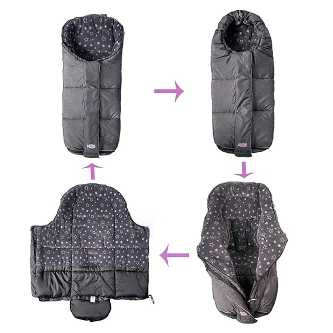 funlife Waterproof Winter Stroller Sleeping Sack, Width Adjustable Stroller - Image 7