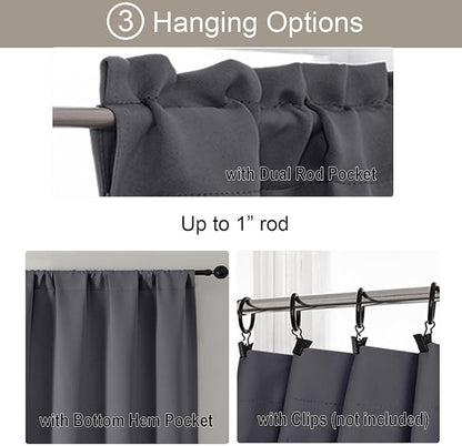 Gwine Charcoal Grey Blackout Curtains - Image 5