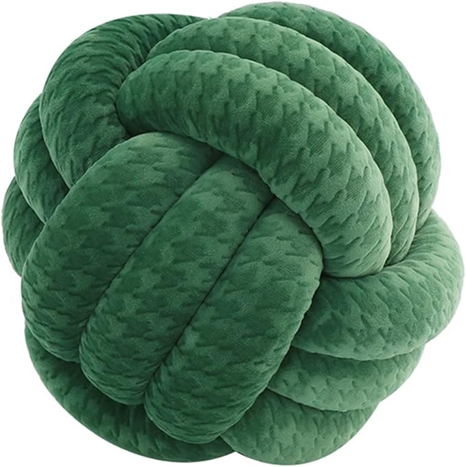 Round Throw Pillow, Soft Handmade Knot Ball Pillows, Home Decoration Pillow by Jackcsale