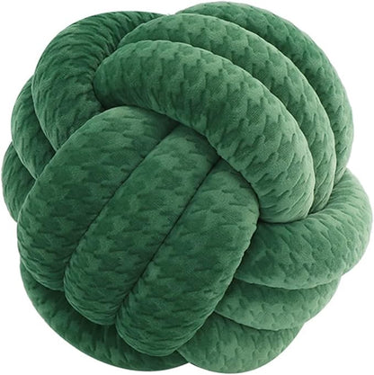 Round Throw Pillow, Soft Handmade Knot Ball Pillows, Home Decoration Pillow by Jackcsale
