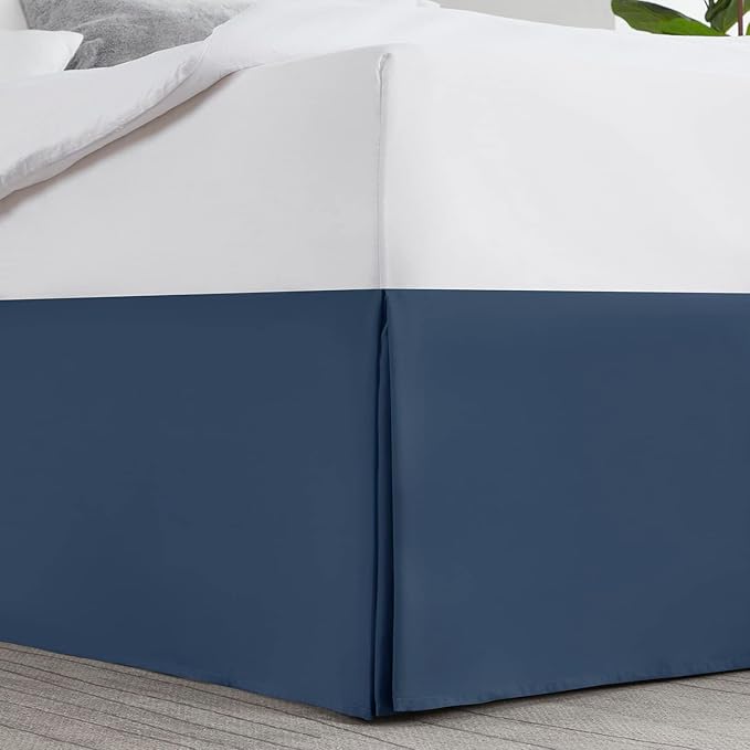 Nestl Navy Blue Full XL Bed Skirt - Image 2