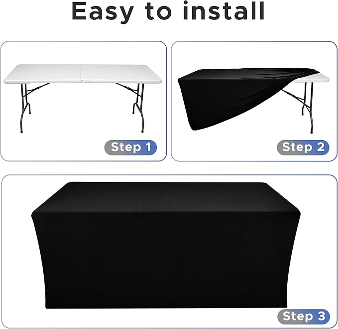 Nasitos Black Fitted Table Covers - Image 4