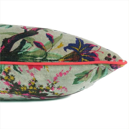 Eyes of India Velvet Floral Flower Bird Throw Pillow Sofa Cushion Cover Case - Image 5
