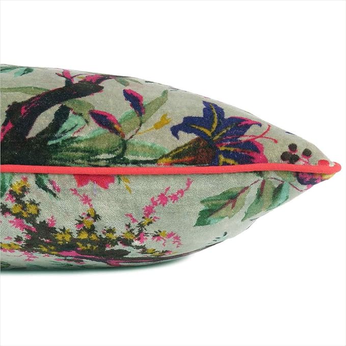 Eyes of India Boho Velvet Bird Print Throw Pillow Cover, Colorful Decorative - Image 5