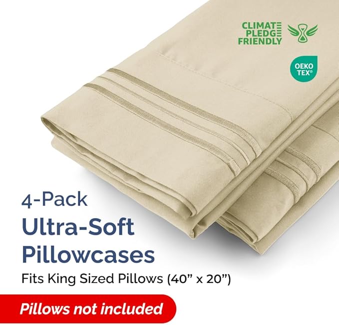 Queen Pillow Cases Set of 4 - Image 2