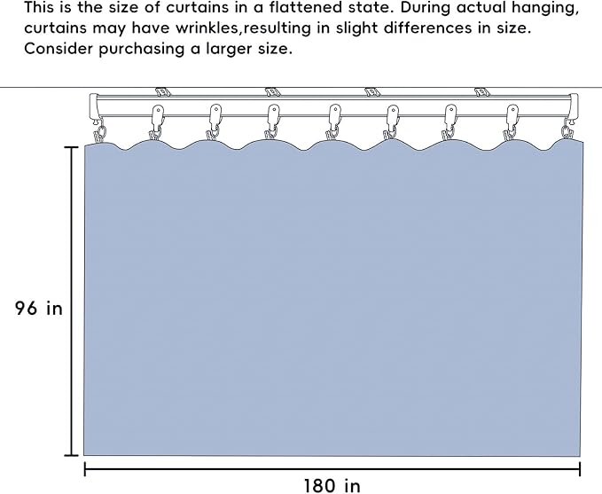 Room Divider Curtains Total Blackout Privacy Curtain Panel Room Thermal - Image 7