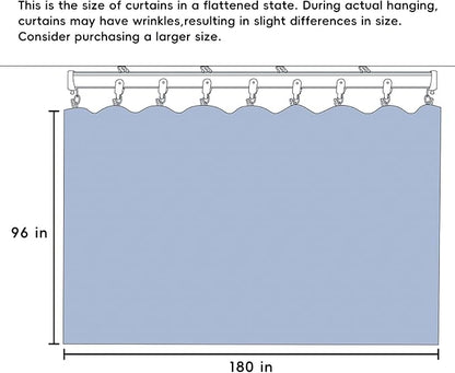 Room Divider Curtains Total Blackout Privacy Curtain Panel Room Thermal - Image 7