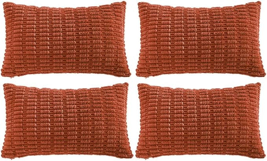 Fancy Homi 4 Packs Boho Burnt Orange Fall Decorative Throw Pillow Covers 14x24 by Fancy+Homi