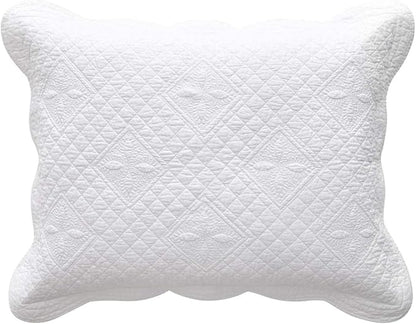 Calla Angel Sage Garden Luxury Pure Cotton Quilted Pillow Sham by Calla+Angel