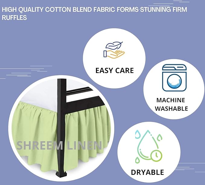 Shreem Linen Ruffled Bed Skirt - Image 5