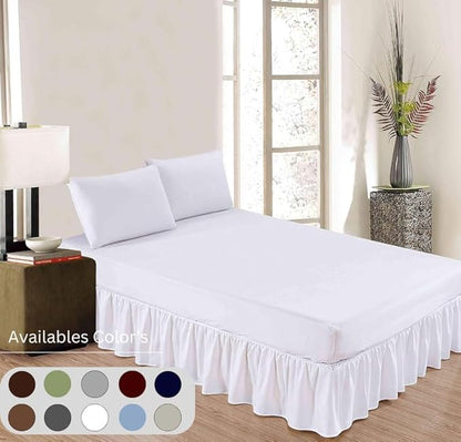 Ruffle Bed Skirt with Split Corners, Microfiber Dust Ruffled - Image 3