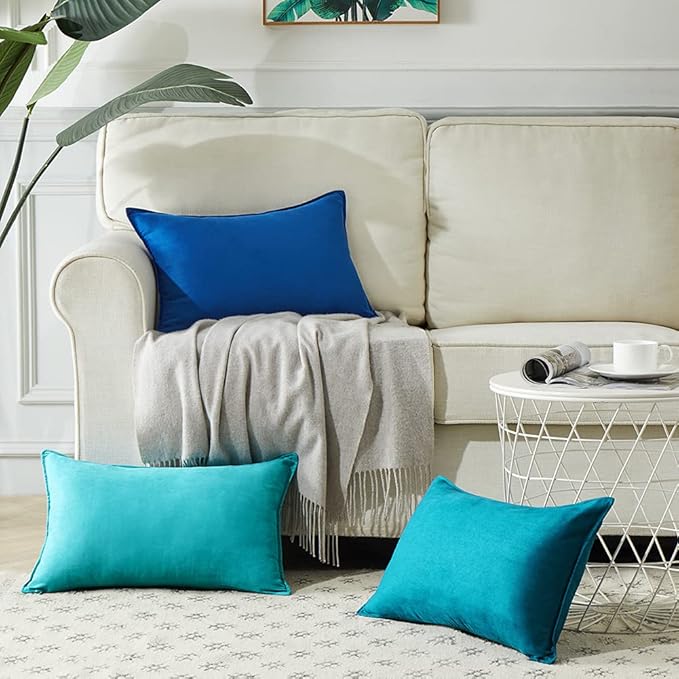 Fancy Homi 2 Packs Premium Faux Suede Decorative Throw Pillow Covers, Super - Image 6
