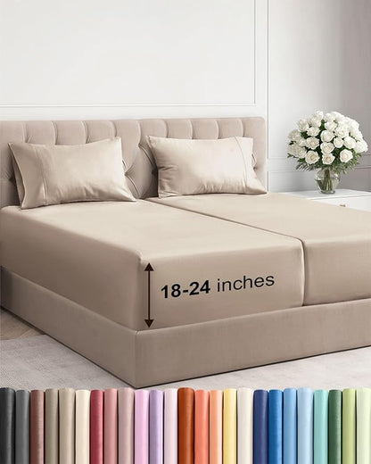 Extra Deep Pocket Split King Sheets by CGKUnlimited