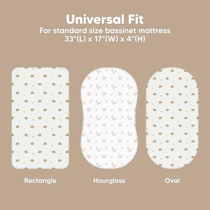 2-Pack Baby Bassinet Sheets Girl, Boy - Image 3