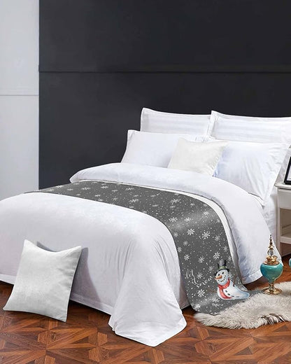 Christmas Snowman Winter Snowflakes Bed Runners - Image 4