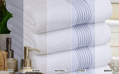 utopia towels 6 pack bath towels, 27x54 in, front angle view