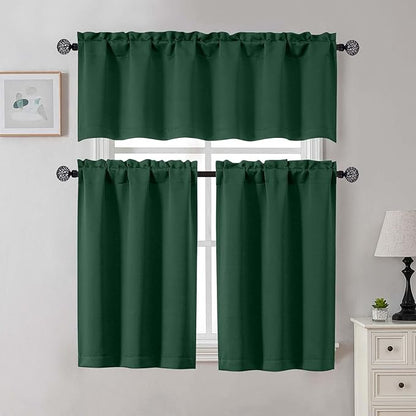 Gwine Kitchen Curtains for Small Window Treatment, Light Filtering Short Cafe - Image 3