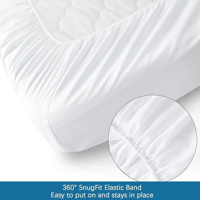SPRINGSPIRIT Cot Sheets 30" x 75" x 9", 4 Piece Cot Sheet Set, Cot Size Fitted - Image 4