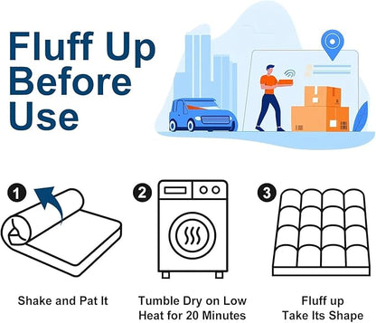 COONP King Mattress Topper, Extra Thick Pillowtop, Cooling Plush Mattress Pad - Image 6