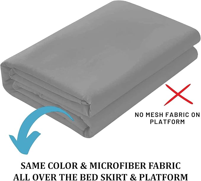 SKY BEDDINGS - Queen Size Ruffled Bed Skirt - 16 Inch Drop Dust Ruffle Bed - Image 5