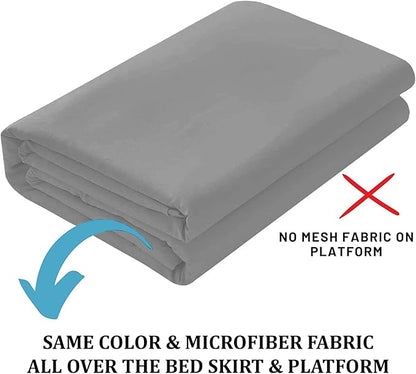 SKY BEDDINGS - Queen Size Ruffled Bed Skirt - 16 Inch Drop Dust Ruffle Bed - Image 5