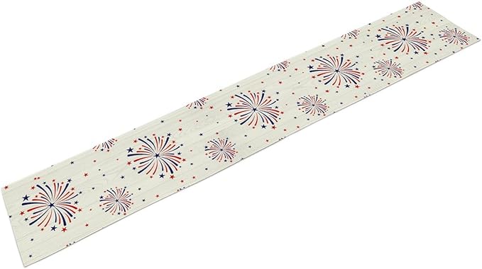 Fireworks Table Runner, 4th of July Patriotic Memorial Day American - Image 8